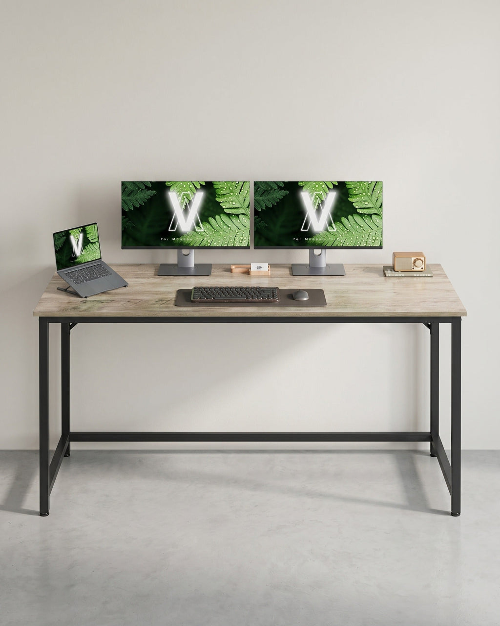 Bureau Industrieel Design – 140 cm Breed – Compact en Stevig – Tot 50 kg Draagvermogen