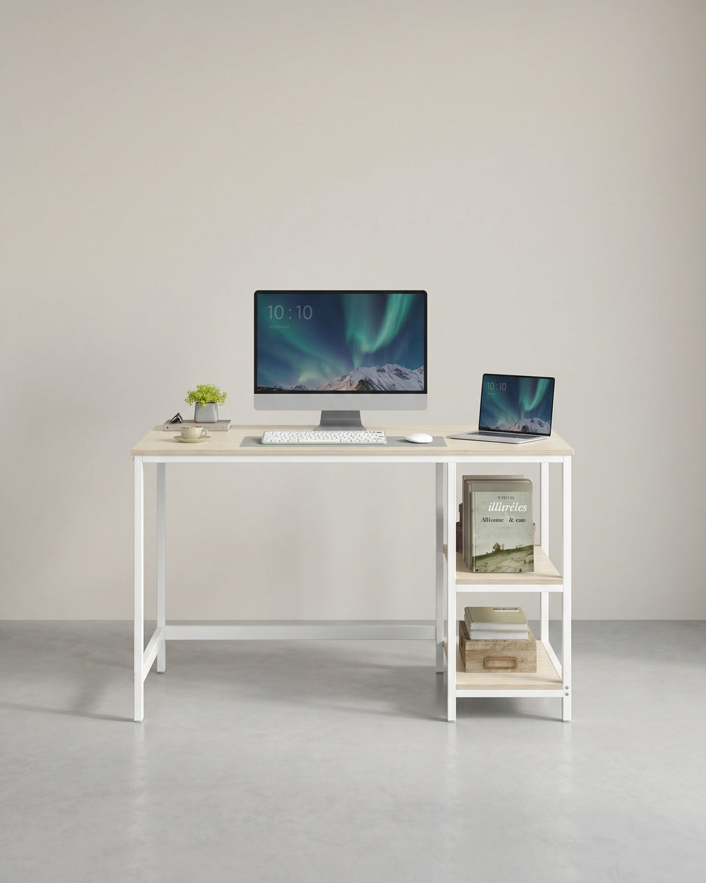 Bureau Industrieel 120 cm – Met Verplaatsbare Planken