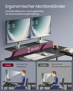 Hoekbureau L-Vormig – Met Monitorstandaard – 2 Lades en Verstelbare Plank
