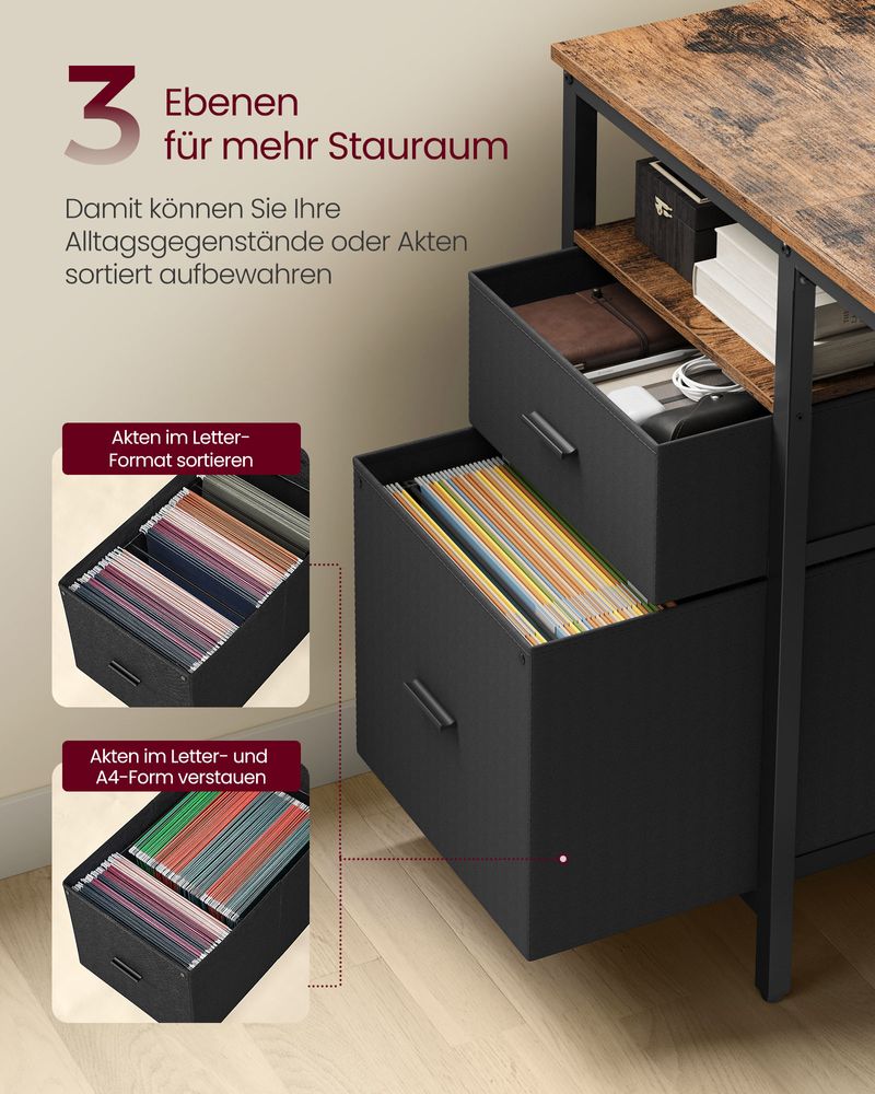 Bureau Vintage – Industrieel Design – Met Laden en Planken – Tot 50 kg
