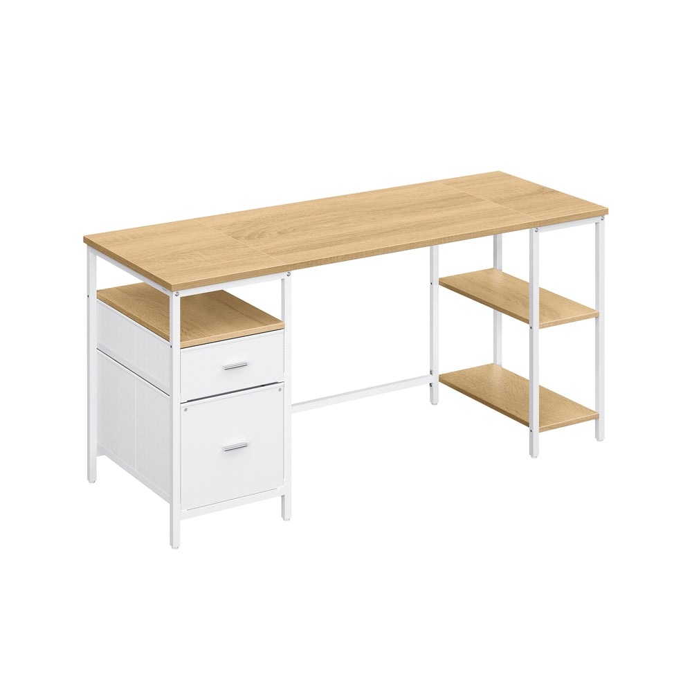 Bureau Vintage – Industrieel Design – Met Laden en Planken – Tot 50 kg
