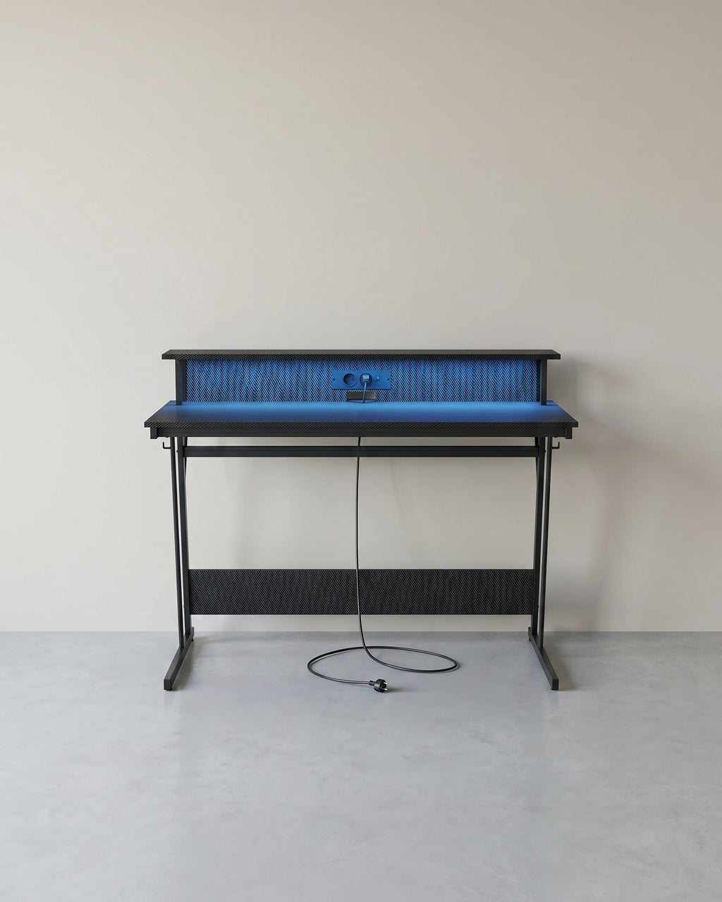 Gamebureau met LED - Gaming Tafel met Stopcontact en USB-aansluiting