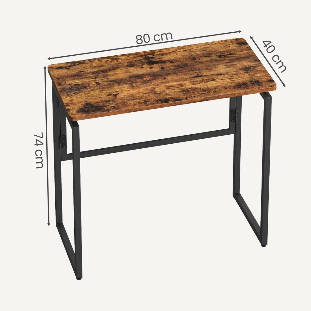 Bureau Inklapbaar 80 cm – Computertafel met Afgeronde Hoeken – Voor Thuiswerkplek
