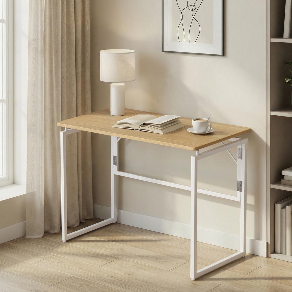 Bureau Inklapbaar 100 cm – Computertafel met Afgeronde Hoeken – Voor Thuiswerkplek