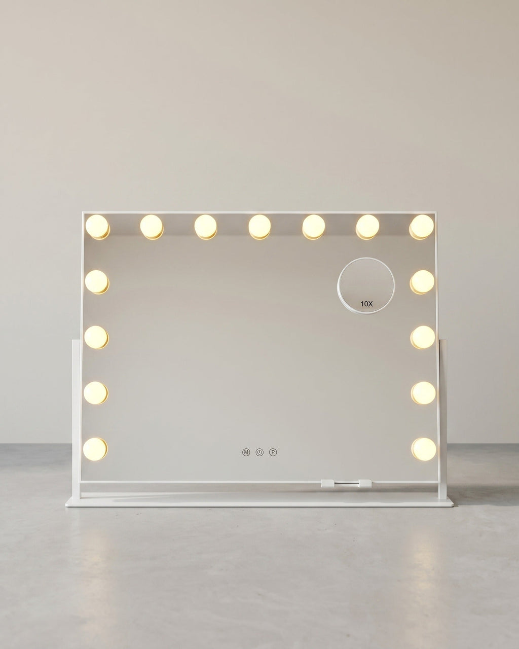 Make-up Spiegel met LED Verlichting – 3 Lichtkleuren – 360° Draaibaar – USB-A & USB-C – 10x Vergroting
