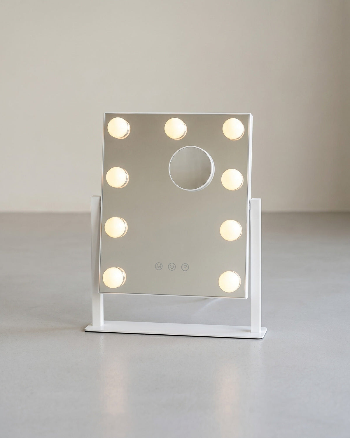 Make-Up Spiegel - 9 LED Lampen - Met USB Lader En Touch Bediening