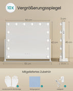 Make-Up Spiegel - 14 LED Lampen - Met USB Lader En Touch Bediening