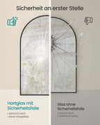 Wandspiegel Met Aluminium Frame – Ovaal Ontwerp – Breukbestendig Veiligheidsglas – 91 x 61 cm