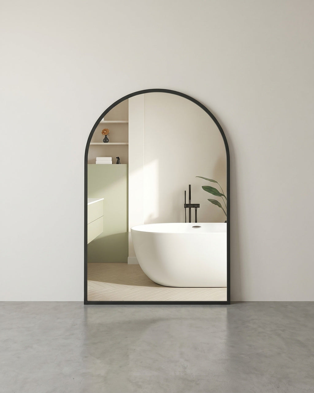 Wandspiegel Met Aluminium Frame – Ovaal Ontwerp – Breukbestendig Veiligheidsglas – 91 x 61 cm