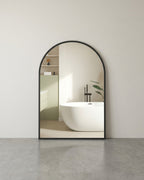 Wandspiegel Met Aluminium Frame – Ovaal Ontwerp – Breukbestendig Veiligheidsglas – 91 x 61 cm