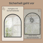 Wandspiegel 40 x 30 cm - Gewelfde Spiegel Met Aluminium Frame - Voor Hal En Badkamer