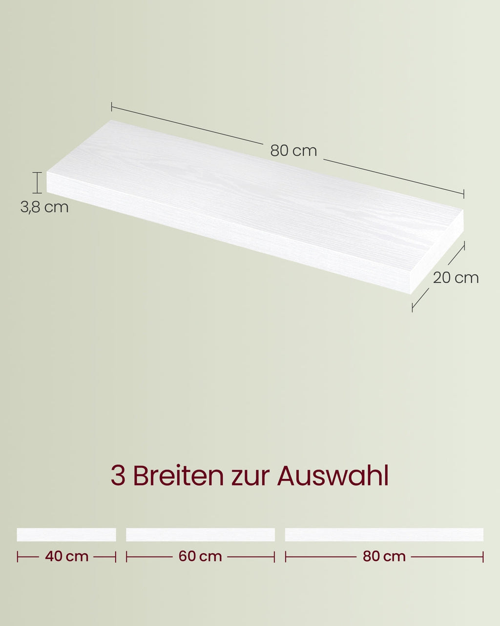 Zwevende Wandplank Voor Fotolijsten - Smal Wandboard - Voor Woonkamer En Hal