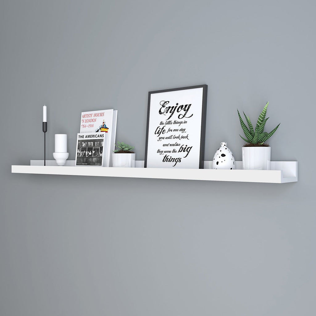 Zwevende Wandplank – Fotoplank – 110 cm Wit