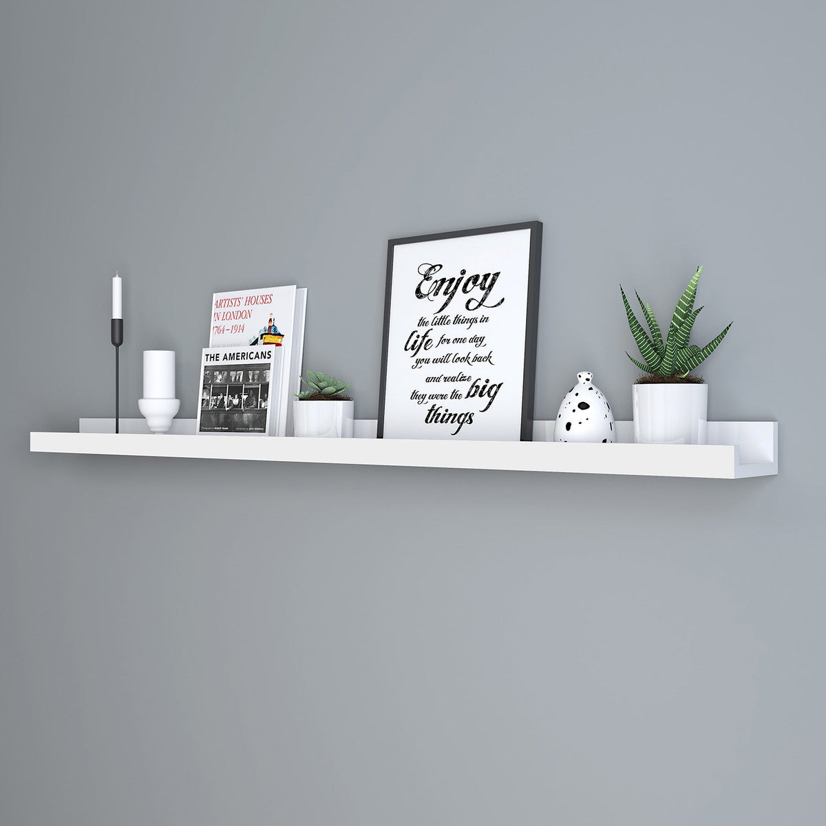 Zwevende Wandplank – Fotoplank – 110 cm Wit