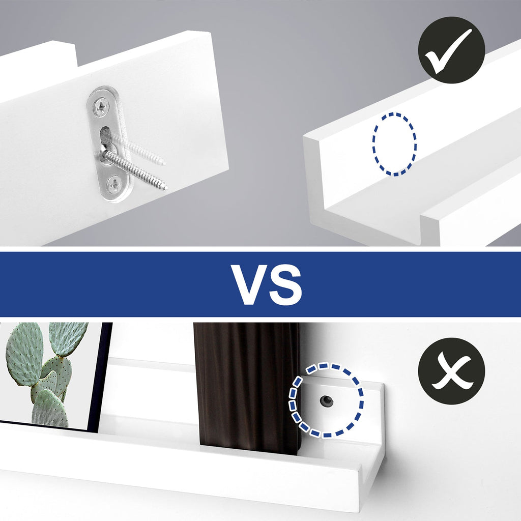 Zwevende Wandplank – Fotoplank – 110 cm Wit
