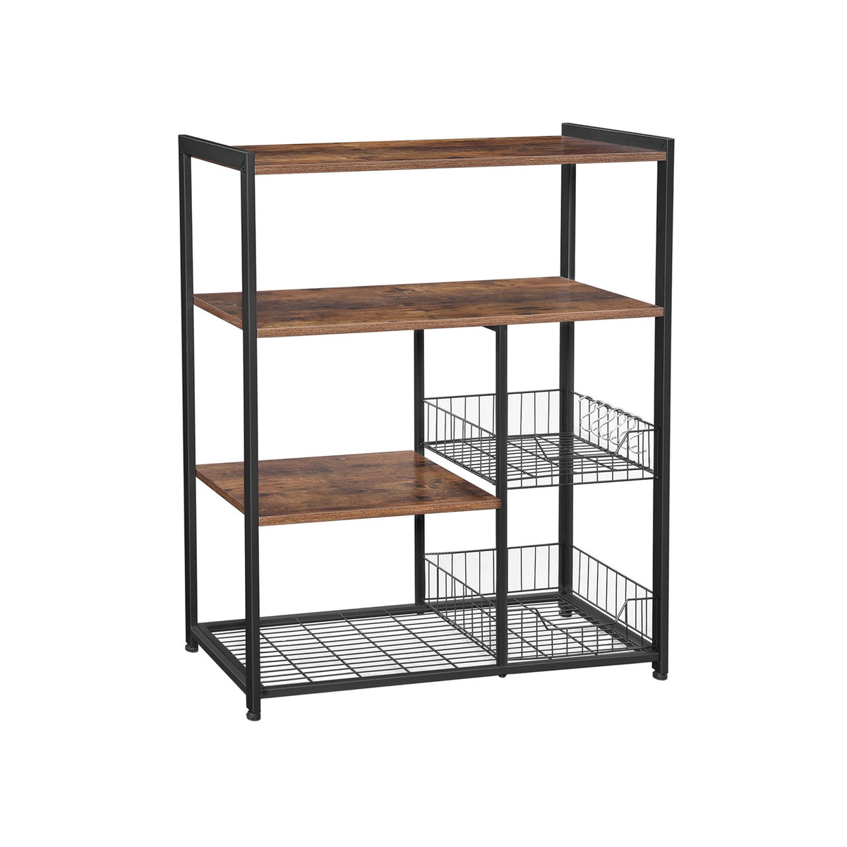 Keukenrek met Haken en Mandjes – Industrieel Design – Compact en Functioneel – 80 cm Breed