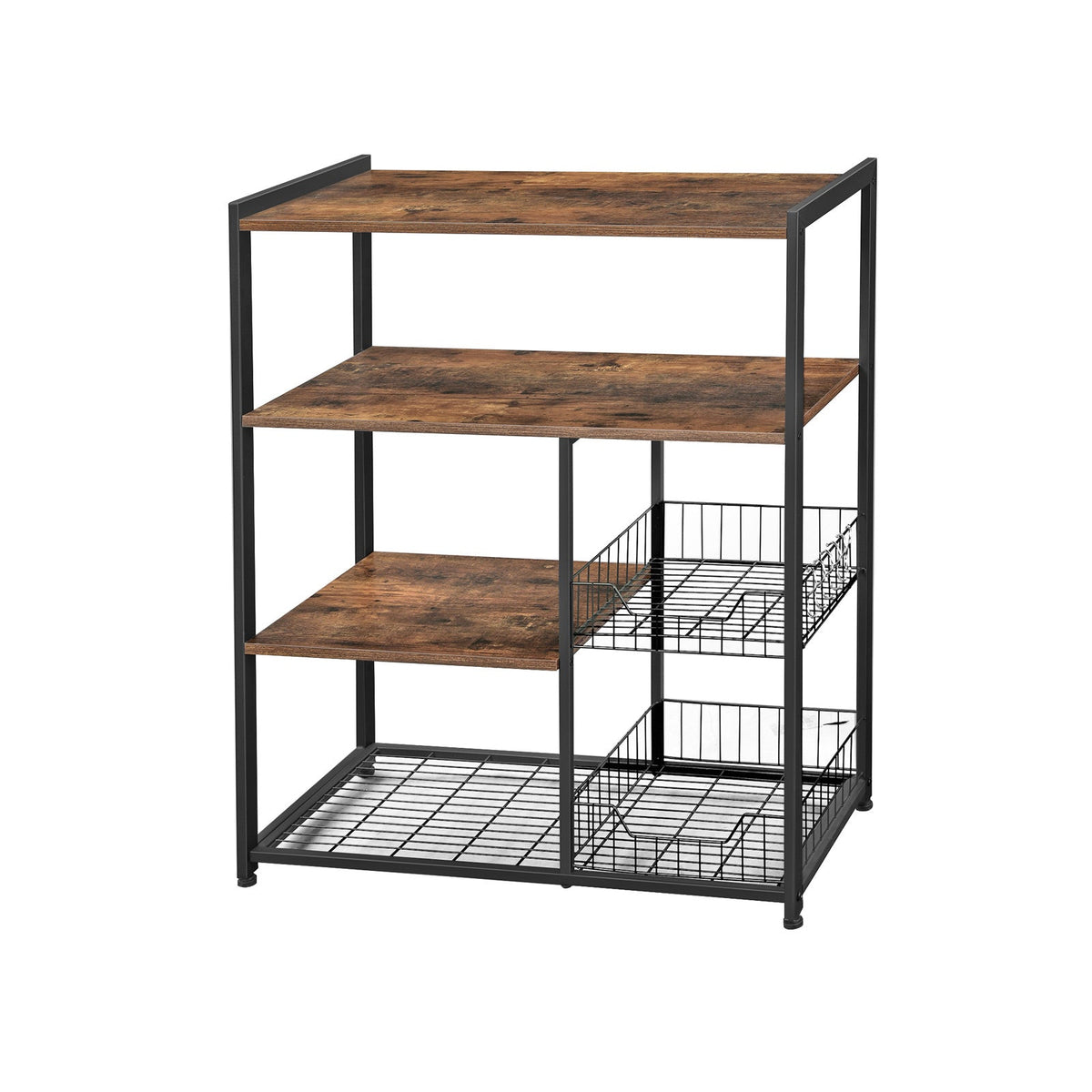 Keukenrek met Haken en Mandjes – Industrieel Design – Compact en Functioneel – 80 cm Breed