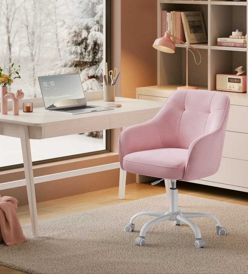 Bureaustoel met Armleuningen – In Hoogte Verstelbaar – Comfortabele Bekleding – 64 cm Breed