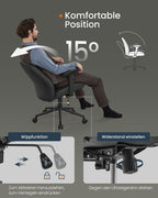 Bureaustoel Modern – Ergonomisch Design – In Hoogte Verstelbaar – Ademende Bekleding – Tot 120 kg
