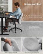 Bureaustoel Modern – Ergonomisch Design – In Hoogte Verstelbaar – Ademende Bekleding – Tot 120 kg