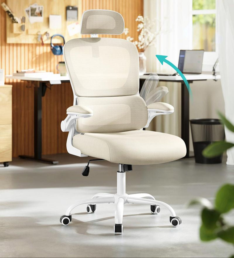 Ergonomische Bureaustoel – Mesh Rugleuning met Lendensteun – Verstelbare Hoofdsteun – Kantelbaar tot 120 kg