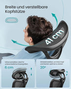 Ergonomische Bureaustoel – Verstelbare Hoofdsteun En Lendensteun – Mesh Office Chair – Belastbaar Tot 150 kg