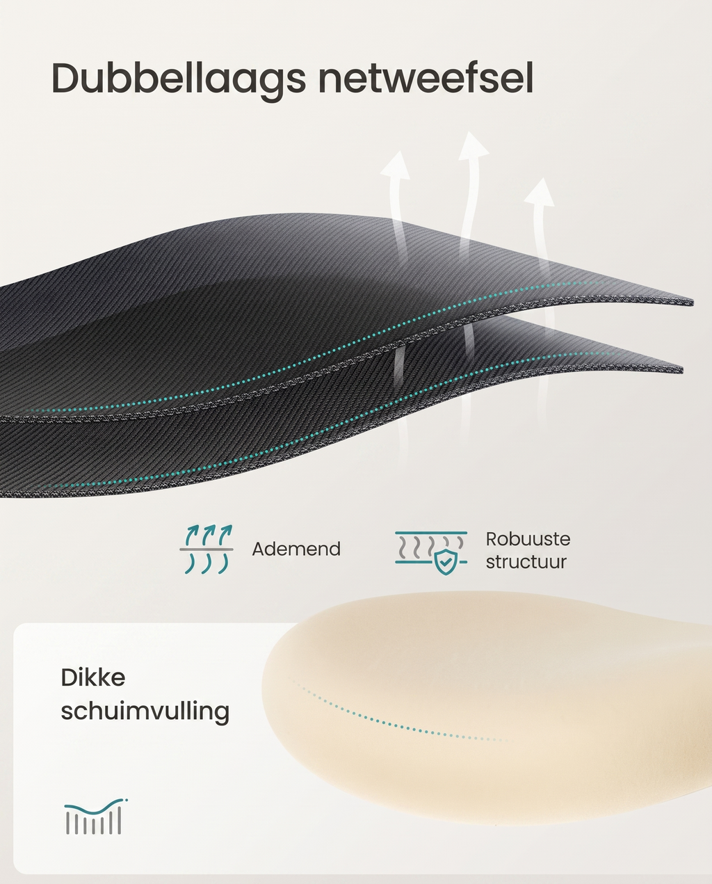 Ergonomische Bureaustoel – Verstelbare Lendensteun – Ademend Netweefsel – Kantelfunctie – Draagvermogen 150 kg
