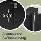 Archiefkast - Staal - 4 Deuren En 5 Niveaus - 180 cm Hoog Met Sloten