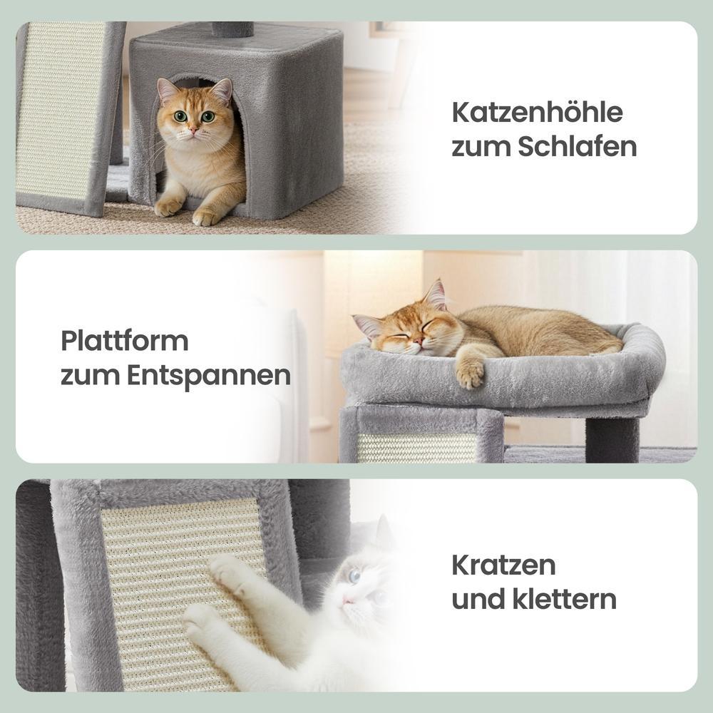Kleine Krabpaal - Met Krabplank Kattengrot En Platform - Met Sisal