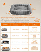 Hondenbed – Middelgroot orthopedisch – Wasbaar – Zachte geribbeld imitatiekonijnenbont – 71 x 55 x 18 cm – 1,7 kg