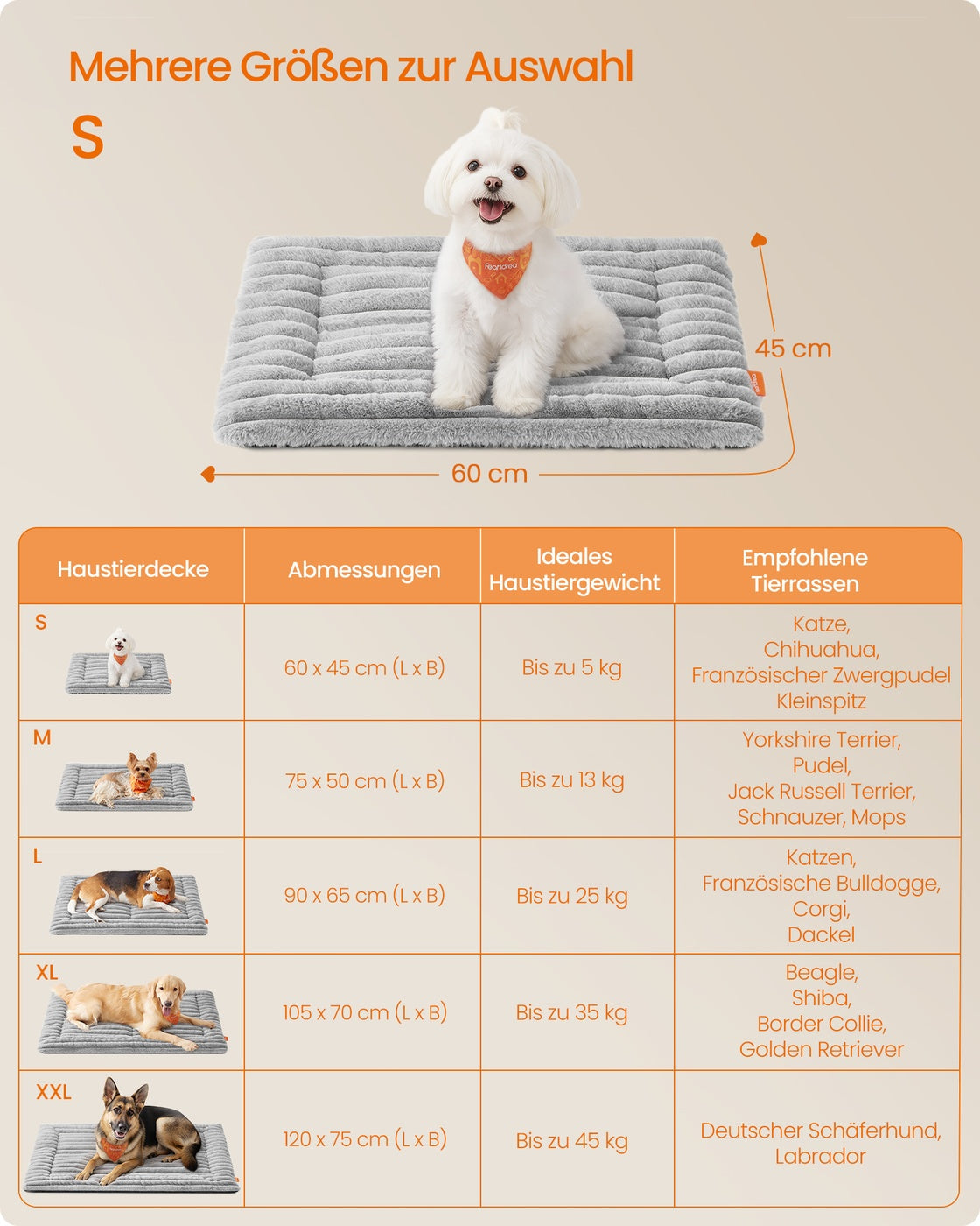 Hondenbed – Machinewasbaar – Verschillende Maten – Geribbeld – PP-vulling