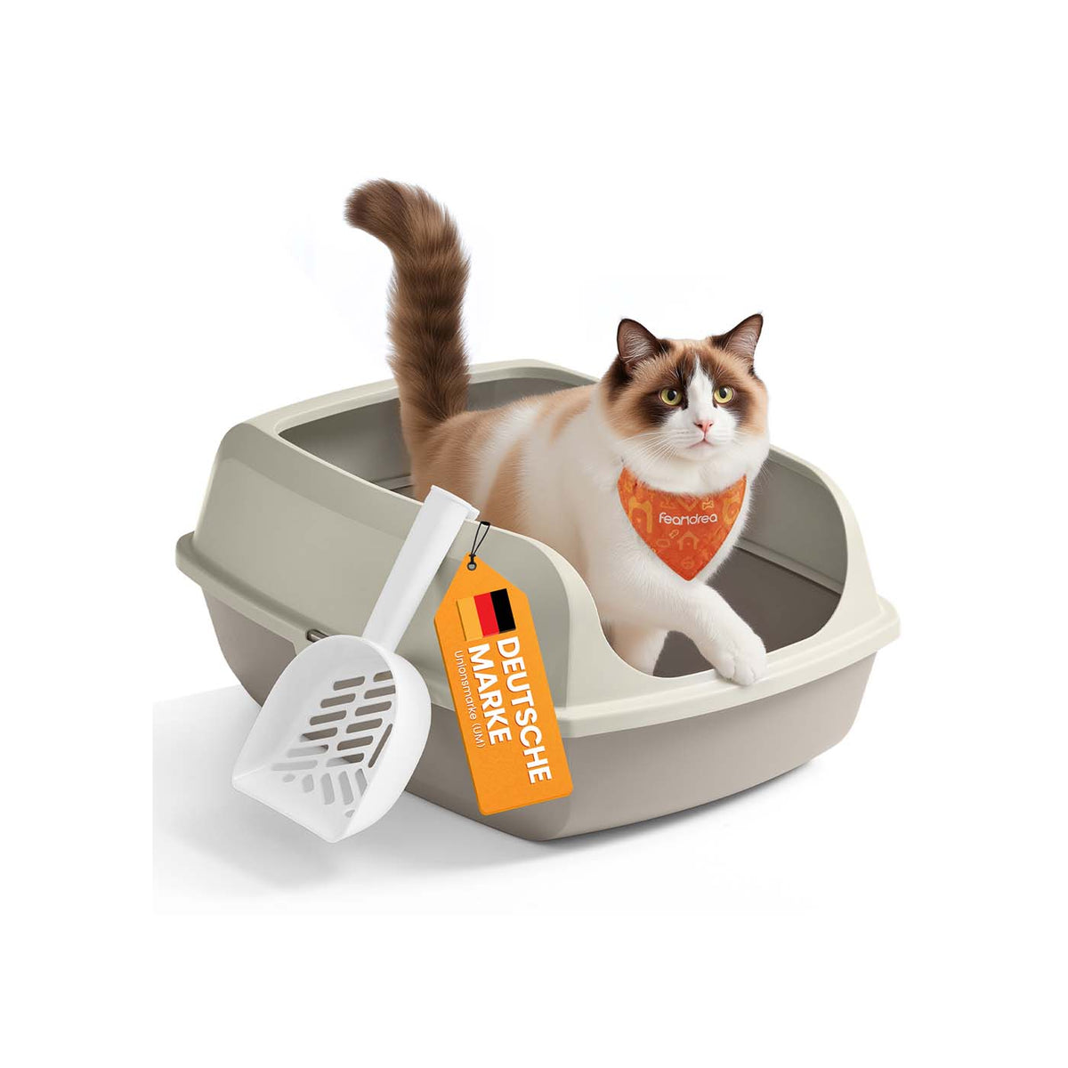 Kattenbak – Open – Hoge randen – XXL – Materiaal PP