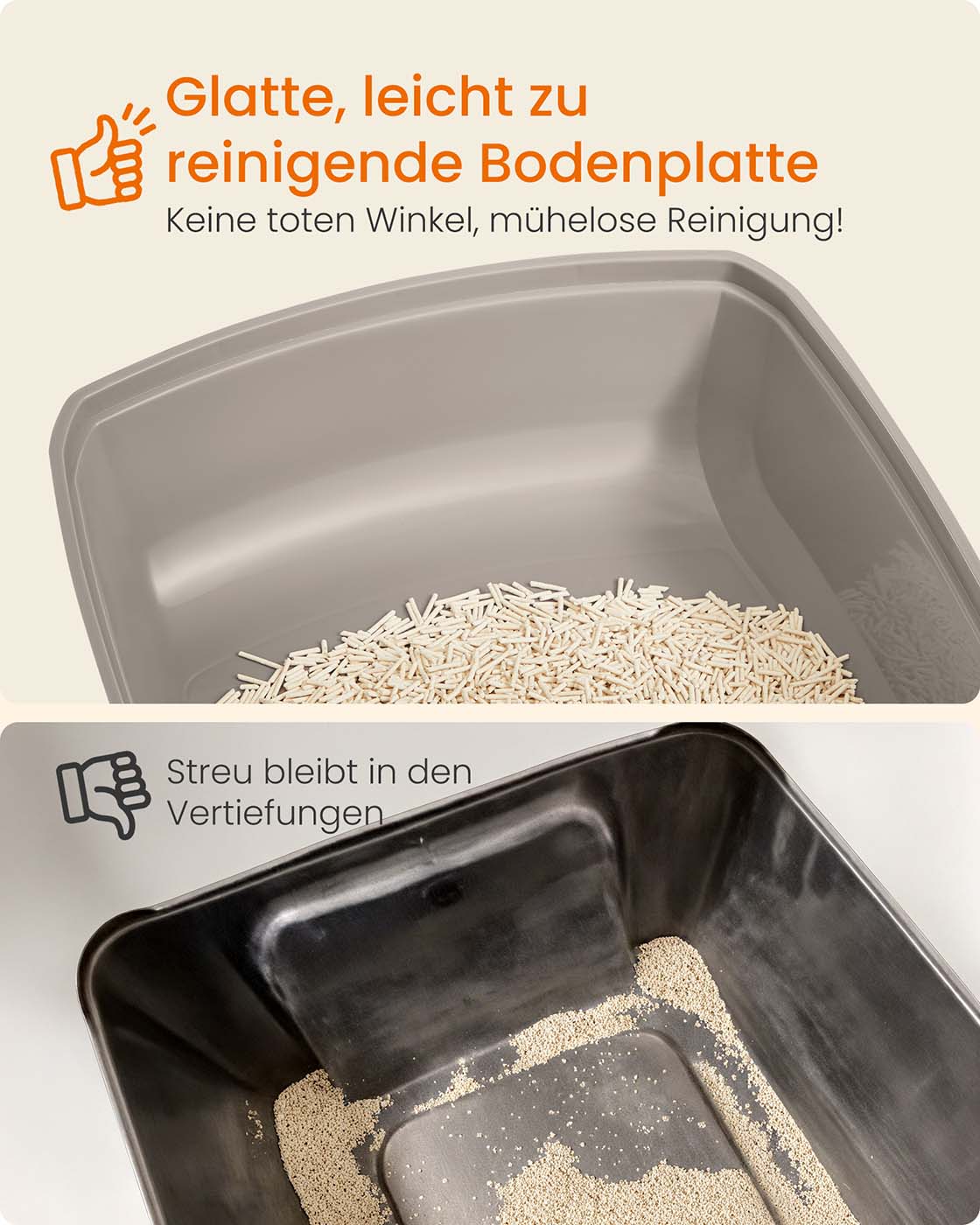 Kattenbak – Open – Hoge randen – XXL – Materiaal PP
