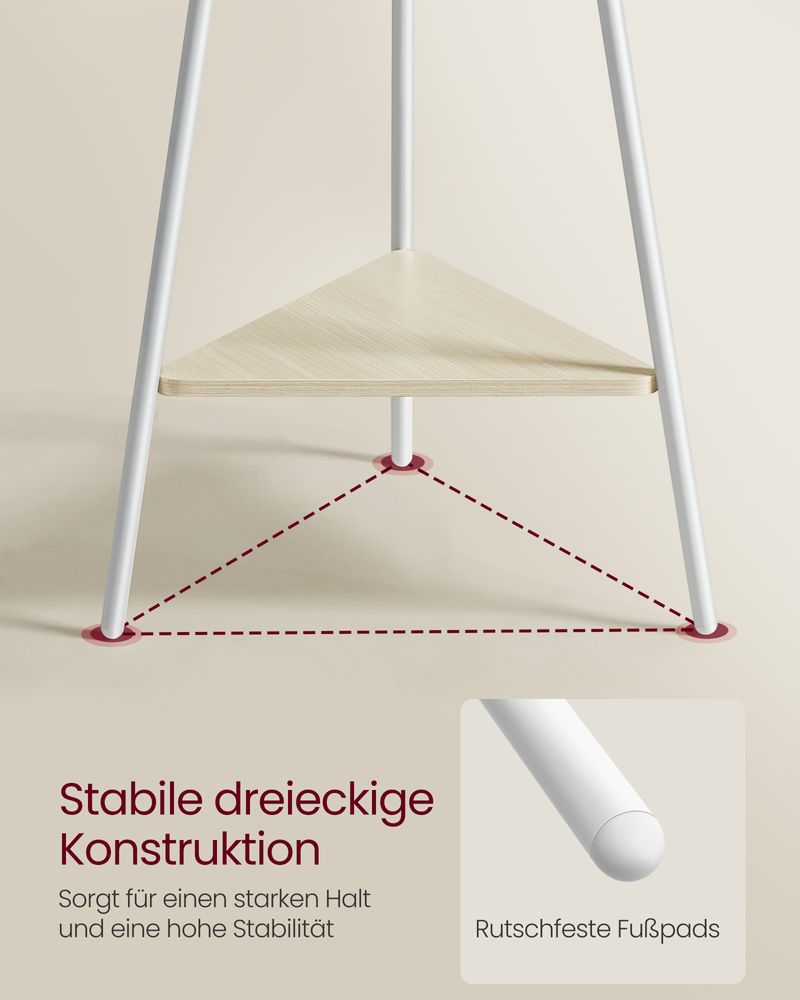 Garderobestandaard met Houten Legplanken – Minimalistisch Design – Stabiel & Ruimtebesparend