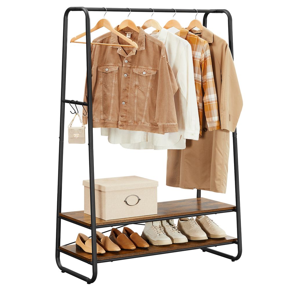 Kledingrek met Legplanken – Industrieel Design – Vrijstaand – 100 cm Breed
