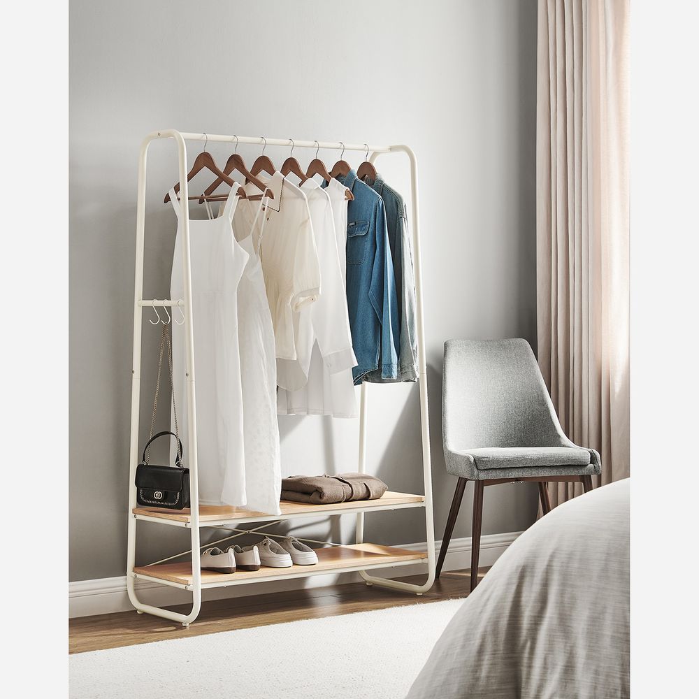 Kledingrek met Legplanken – Industrieel Design – Vrijstaand – 100 cm Breed