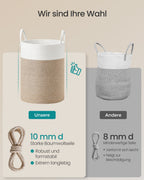 Wasmand Kinderkamer - Katoenen Touw - 60 Liter Opbergmand Met Handvatten