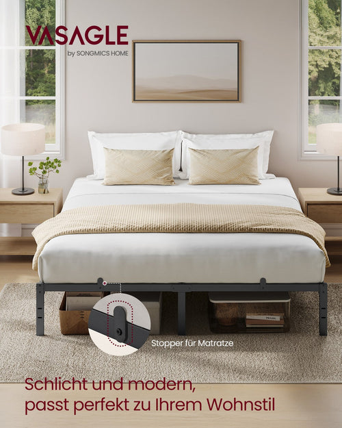 Bedframe Metaal 180x200 - Modern Ontwerp - Voor Royale Slaapkamer