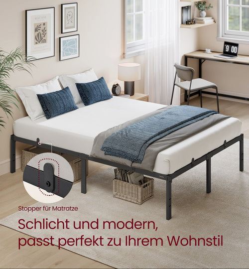 Bedframe Metaal 140x200 - Met Opbergruimte - Modern Voor Slaapkamer
