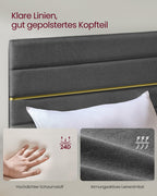 Bedframe - 2-Persoons - Gepolsterd Kopstuk - Voor Matras 140 x 190 cm