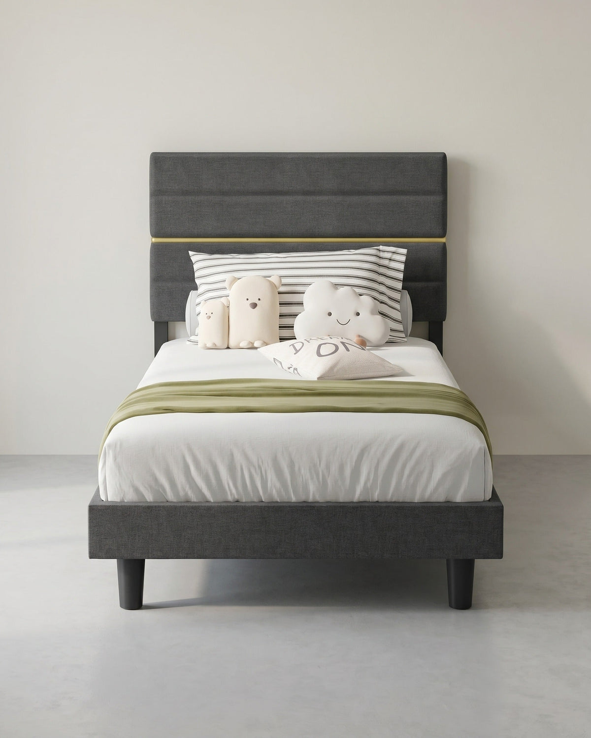 Bedframe - 2-Persoons - Gepolsterd Kopstuk - Voor Matras 140 x 190 cm