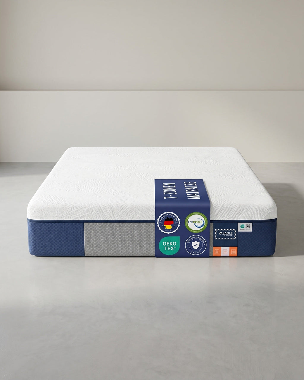 7-Zone Matras – Gel Memory Foam – Drukverlagend – Afneembare Hoes – Comfortschuim