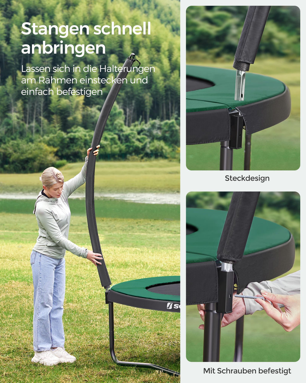 Tuintrampoline met Veiligheidsnet - Ronde Trampoline - Ø 305 - 366 cm