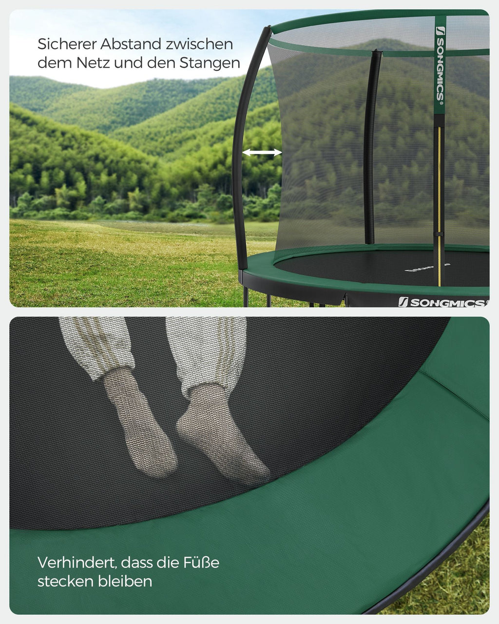 Tuintrampoline met Veiligheidsnet - Ronde Trampoline - Ø 305 - 366 cm