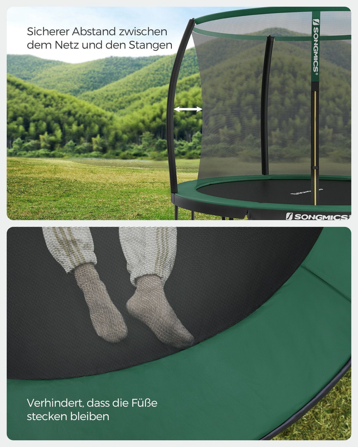 Tuintrampoline met Veiligheidsnet - Ronde Trampoline - Ø 305 - 366 cm