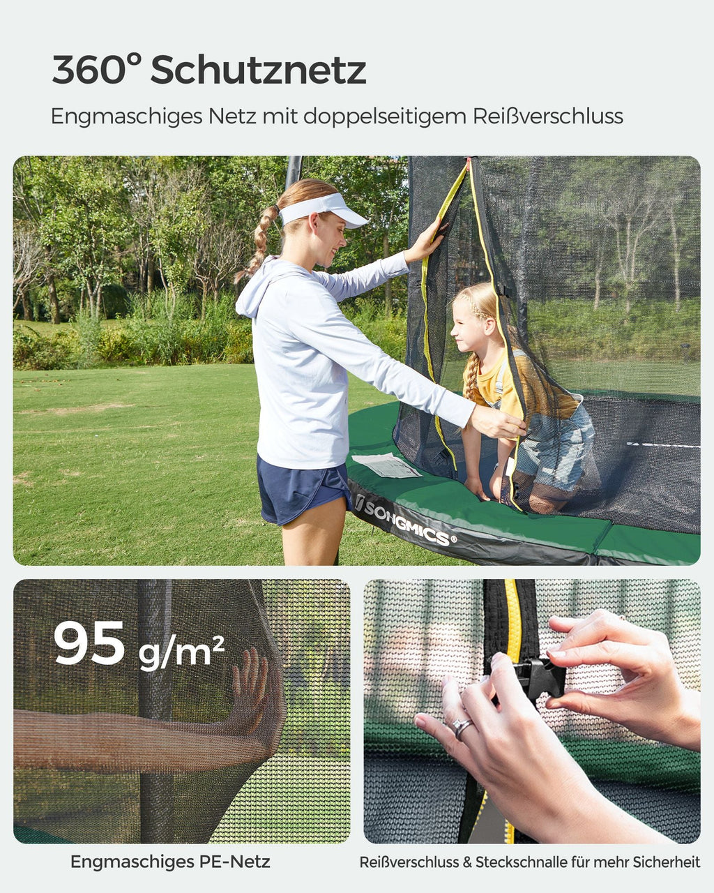 Tuintrampoline met Veiligheidsnet - Ronde Trampoline - Ø 305 - 366 cm