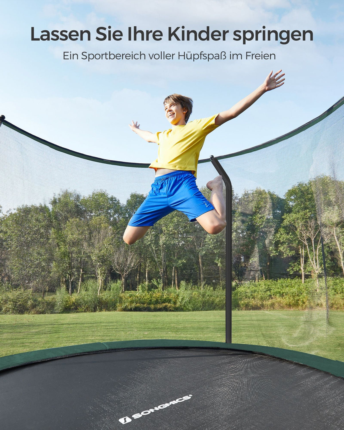 Ronde Trampoline voor Kinderen – Met Veiligheidsnet en Ladder – Verkrijgbaar in 244 cm, 305 cm, 366 cm en 427 cm