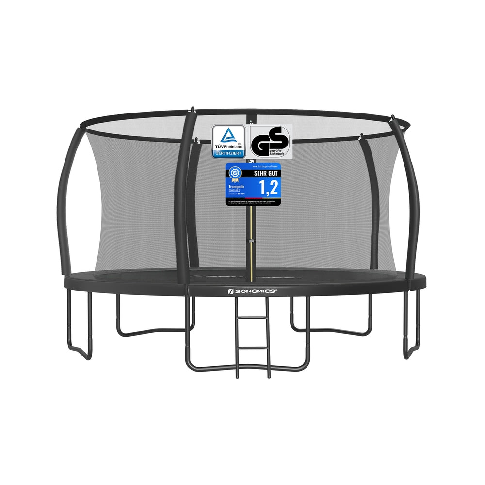 XXL Trampoline Met Veiligheidsnet - Gebogen Stangen - Belastbaar Tot 150 Kg
