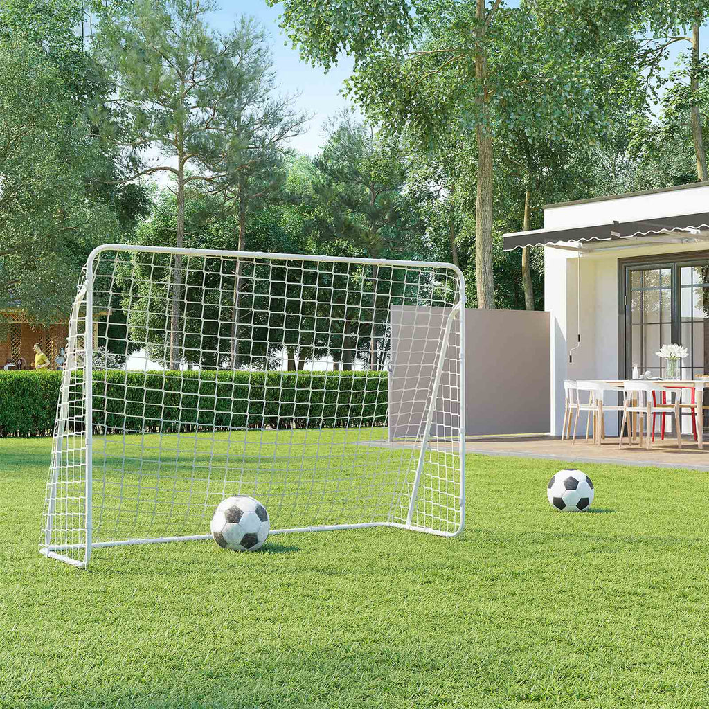 Voetbaldoel Voor Kinderen Met Net - Inclusief Bevestigingsmateriaal - Wit