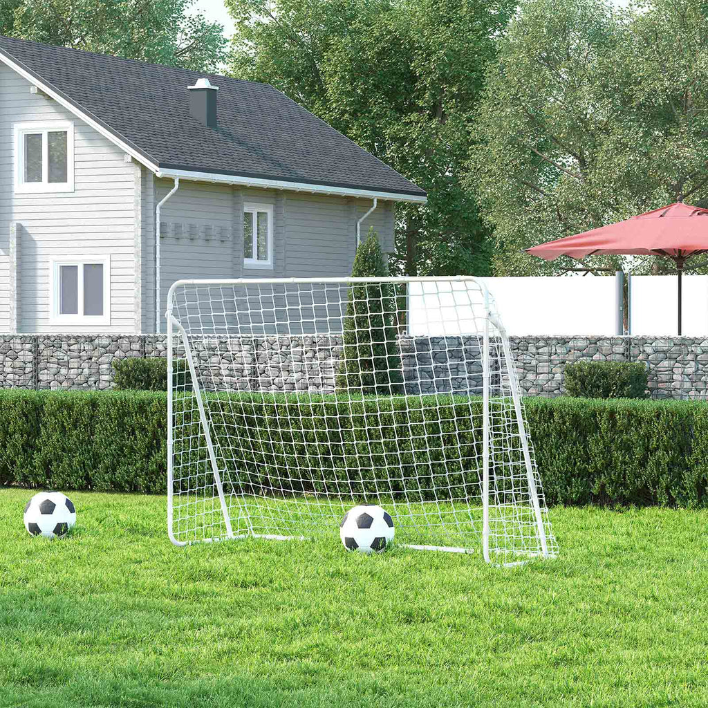 Voetbaldoel Voor Kinderen Met Net - Inclusief Bevestigingsmateriaal - Wit